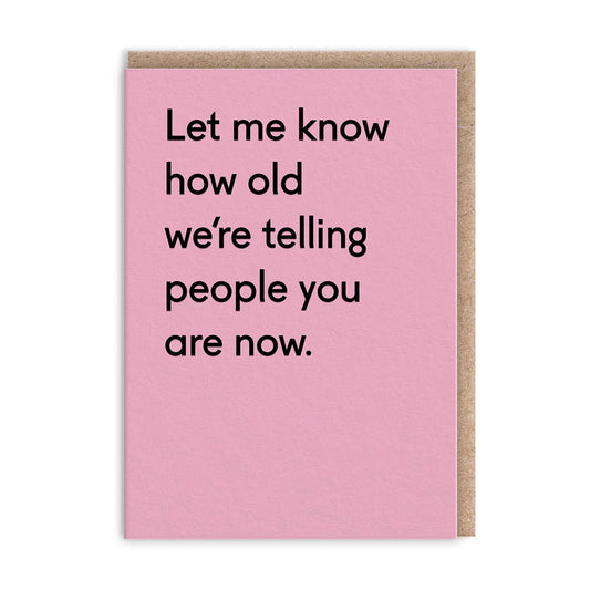 Let Me Know A6 greeting card from Twin Pines in white cardstock